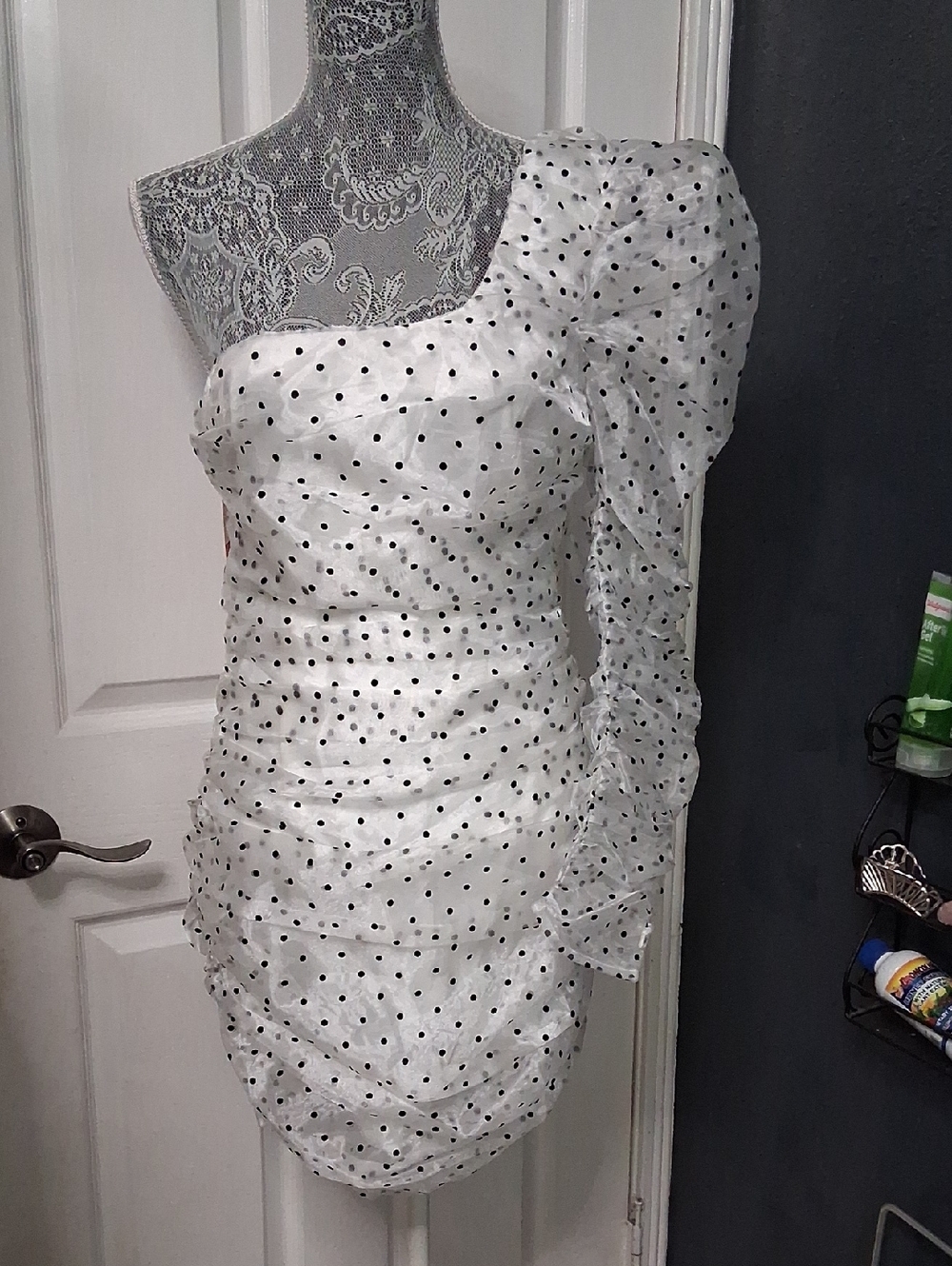 naked wardrobe White Lace Overlay Top